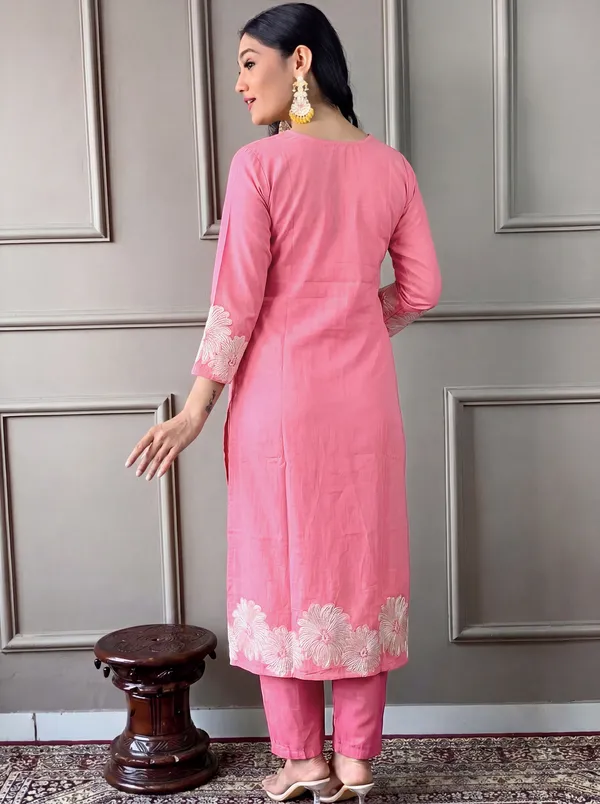 Pink_Cotton_Straight_Embroidered_Kurta_Set_For_Women