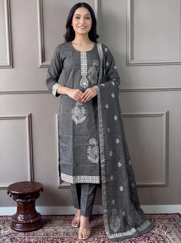 Grey_Cotton_Straight_Embroidered_Kurta_Set_For_Women