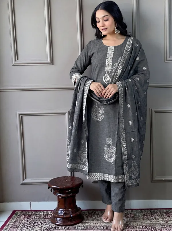 Grey_Cotton_Straight_Embroidered_Kurta_Set_For_Women