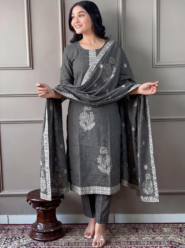 Grey_Cotton_Straight_Embroidered_Kurta_Set_For_Women