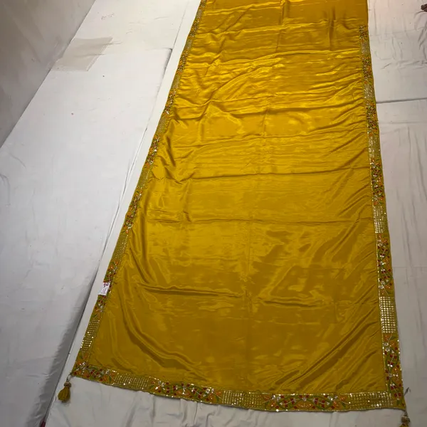 Yellow_Mix_Chiffon_Embellished_Saree_With_Blouse_For_Women