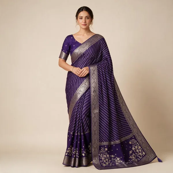 Purple_Mix_Chiffon_Embroidered_Saree_With_Blouse_For_Women