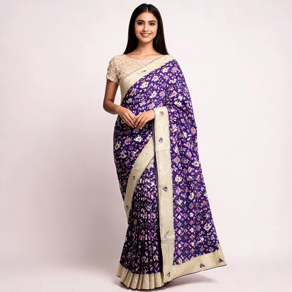 Purple_Mix_Chiffon_Printed_Saree_With_Blouse_For_Women