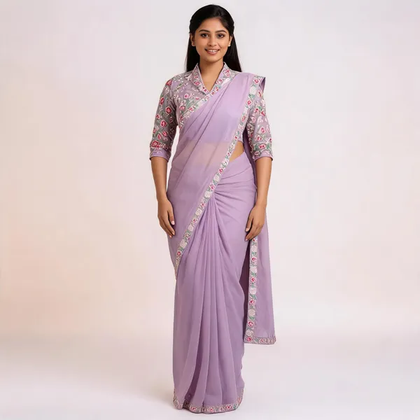 Lavender_Mix_Chiffon_Embroidered_Saree_With_Blouse_For_Women