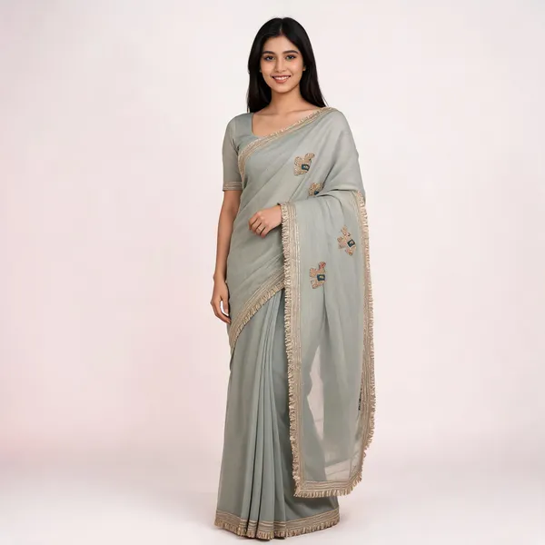 Grey_Mix_Chiffon_Embellished_Saree_With_Blouse_For_Women