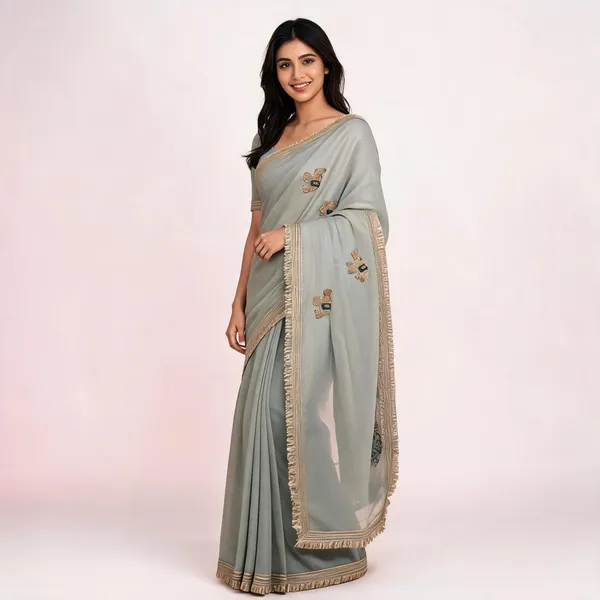 Grey_Mix_Chiffon_Embellished_Saree_With_Blouse_For_Women