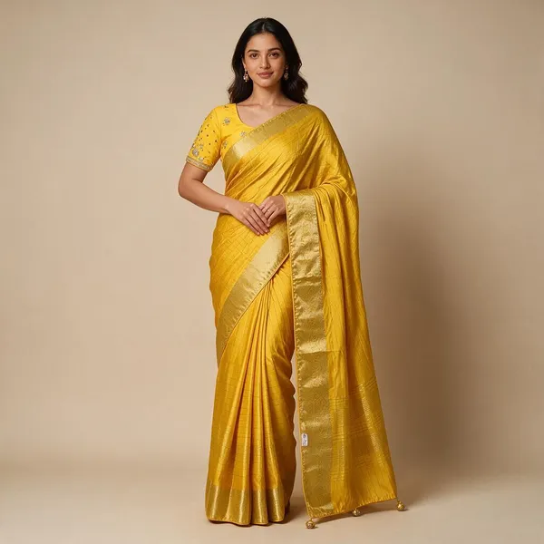 Yellow_Mix_Chiffon_Woven_Saree_With_Blouse_For_Women