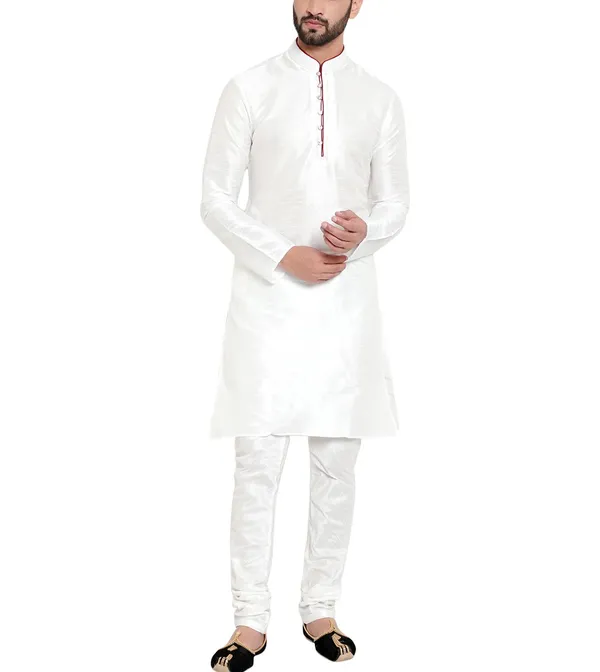 White_Straight_Fit_Kurta_Pajama_for_Men