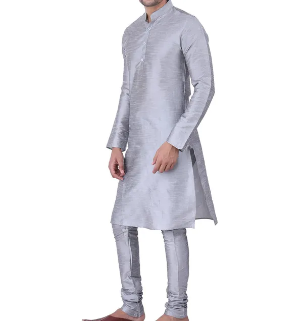 Grey_Textured_Kurta_Pajama_Set_for_Men