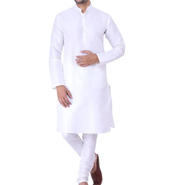 White_Straight_Fit_Kurta_Pajama_for_Men