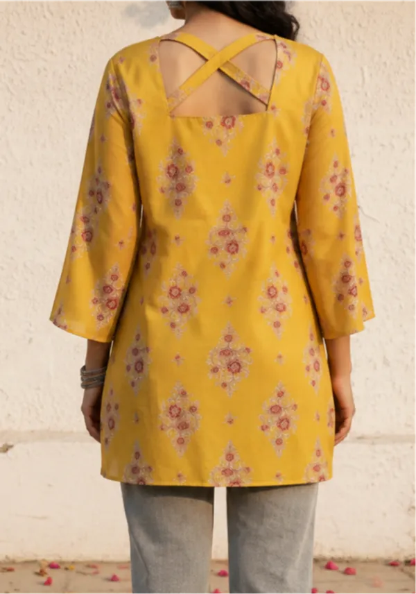 Yellow_Printed_Straight_Kurti_for_Women