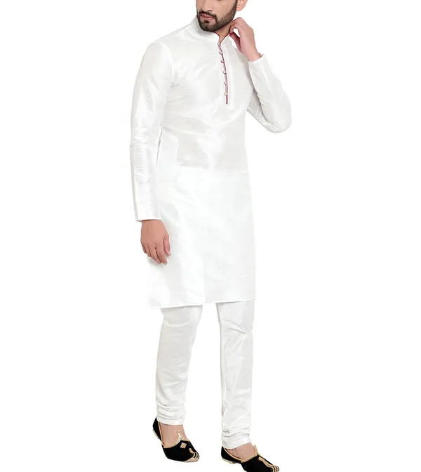 White_Straight_Fit_Kurta_Pajama_for_Men
