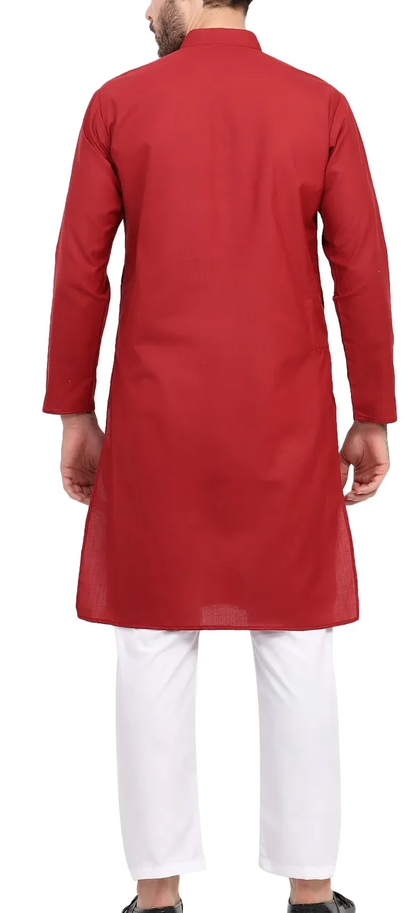 Red_Solid_Straight_Kurta_for_Men