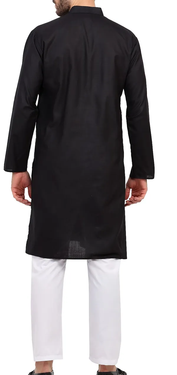 Black_Straight_Fit_Mandarin_Collar_Kurta_for_Men