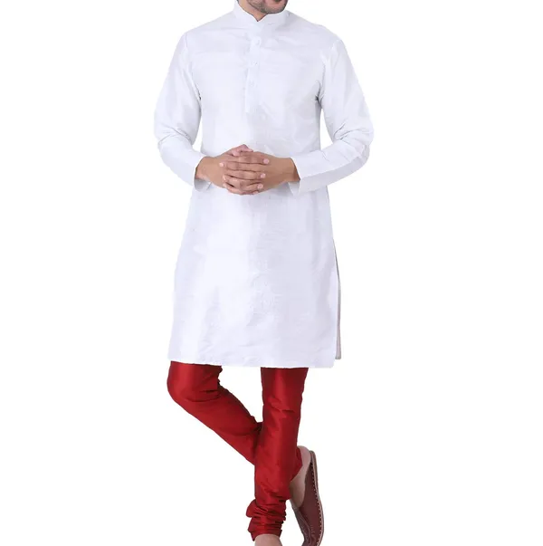 White_Straight_Fit_Kurta_For_Men