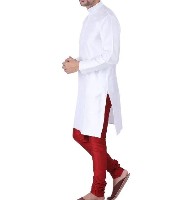 White_Straight_Fit_Kurta_For_Men