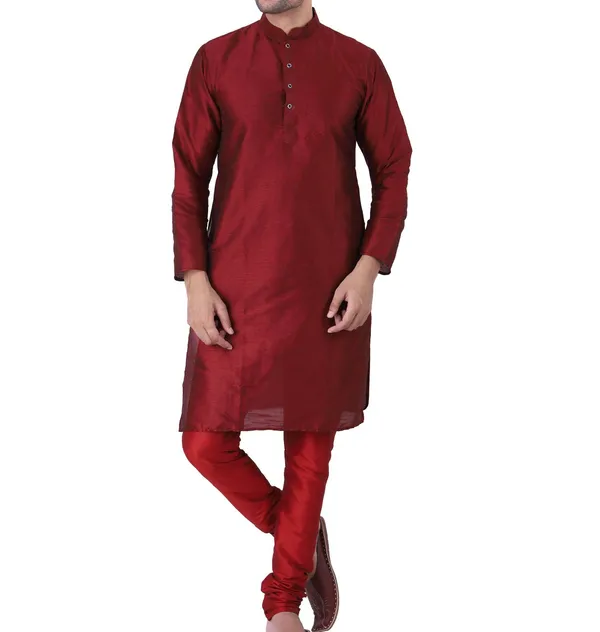 Maroon_Traditional_Kurta_Pajama_Set_for_Men