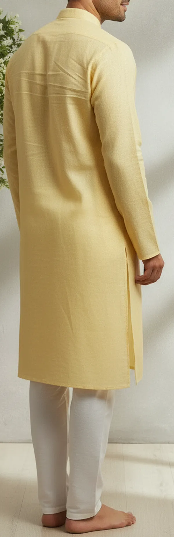 Yellow_Solid_Straight_Kurta_for_Men