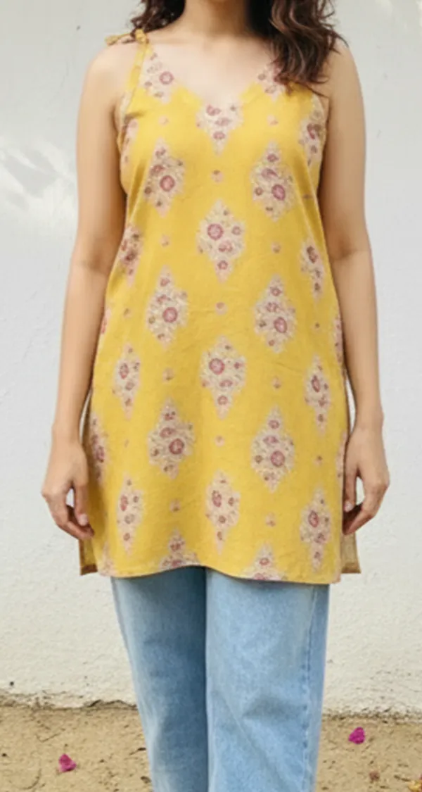 Yellow_Printed_Sleeveless_Tunic_Top_for_Women