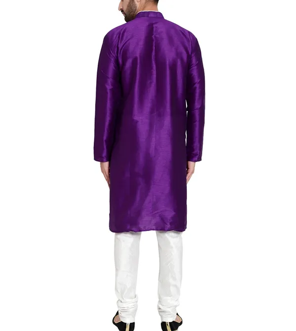 Purple_Silk_Straight_Kurta_for_Men