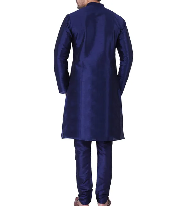 Navy_Blue_Regular_Fit_Kurta_Pajama_Set_for_Men