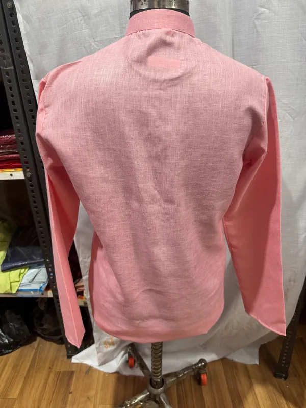 Pink_Textured_Regular_Fit_Kurta_for_Men