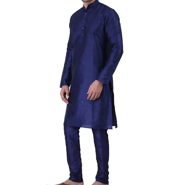 Navy_Blue_Regular_Fit_Kurta_Pajama_Set_for_Men
