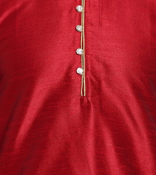 Red_Festive_Straight_Kurta_Set_for_Men