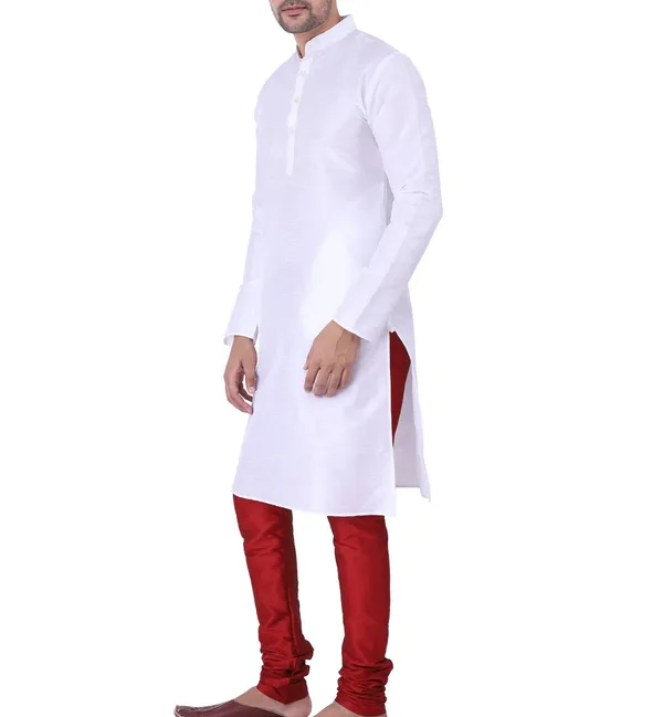 White_Straight_Fit_Kurta_For_Men