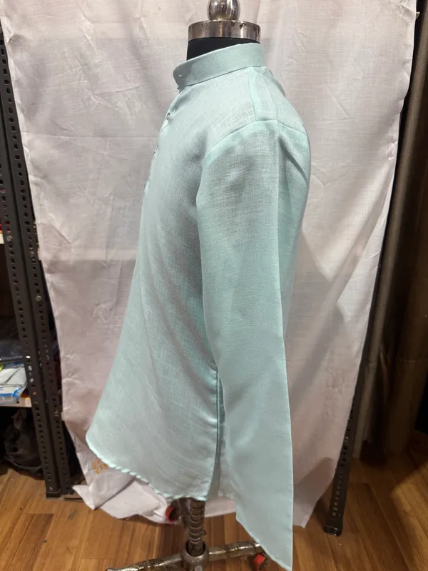 Mint_Green_Textured_Casual_Shirt_for_Men