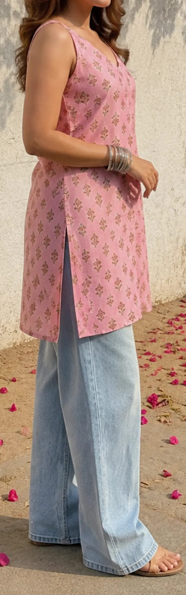 Pink_Printed_Sleeveless_Straight_Kurta_For_Women