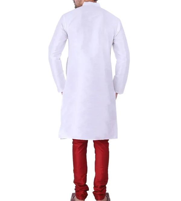White_Straight_Fit_Kurta_For_Men