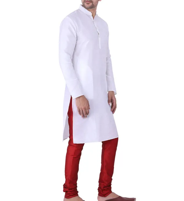 White_Straight_Fit_Kurta_For_Men