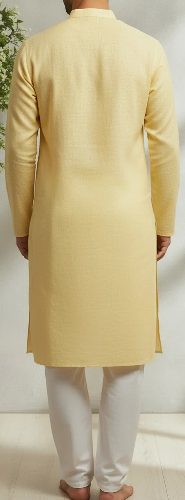 Yellow_Solid_Straight_Kurta_for_Men
