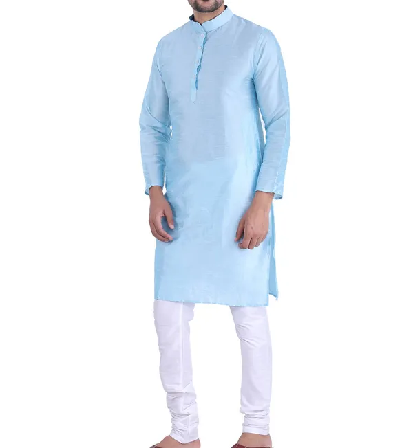 Light_Blue_Straight_Fit_Kurta_For_Men