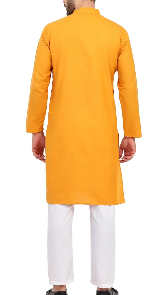Orange_Solid_Straight_Kurta_for_Men