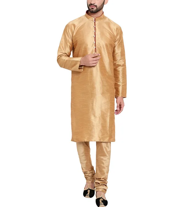 Gold_Silk_Straight_Fit_Kurta_Pajama_Set_for_Men