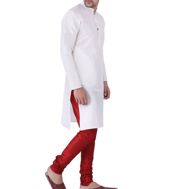 White_Straight_Fit_Kurta_For_Men