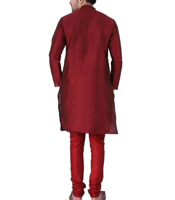Maroon_Traditional_Kurta_Pajama_Set_for_Men
