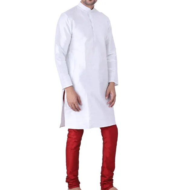 White_Straight_Fit_Kurta_For_Men