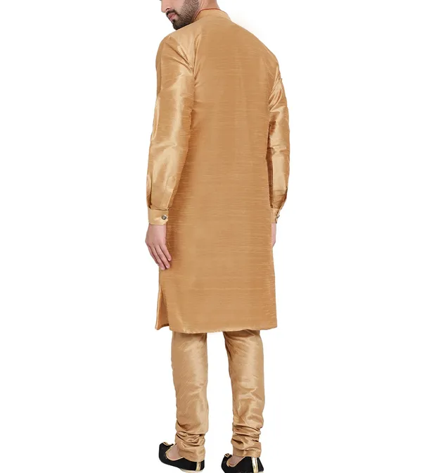 Gold_Silk_Straight_Fit_Kurta_Pajama_Set_for_Men
