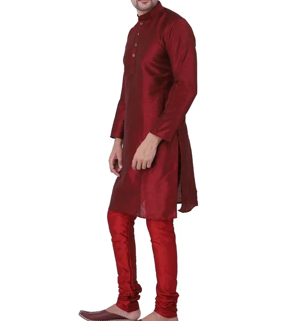 Maroon_Traditional_Kurta_Pajama_Set_for_Men