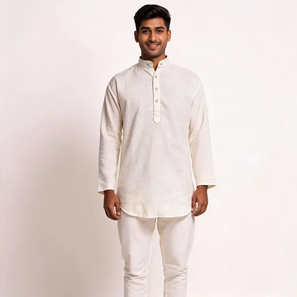 Off_White_Linen_Cotton_Regular_Fit_Kurta_For_Men