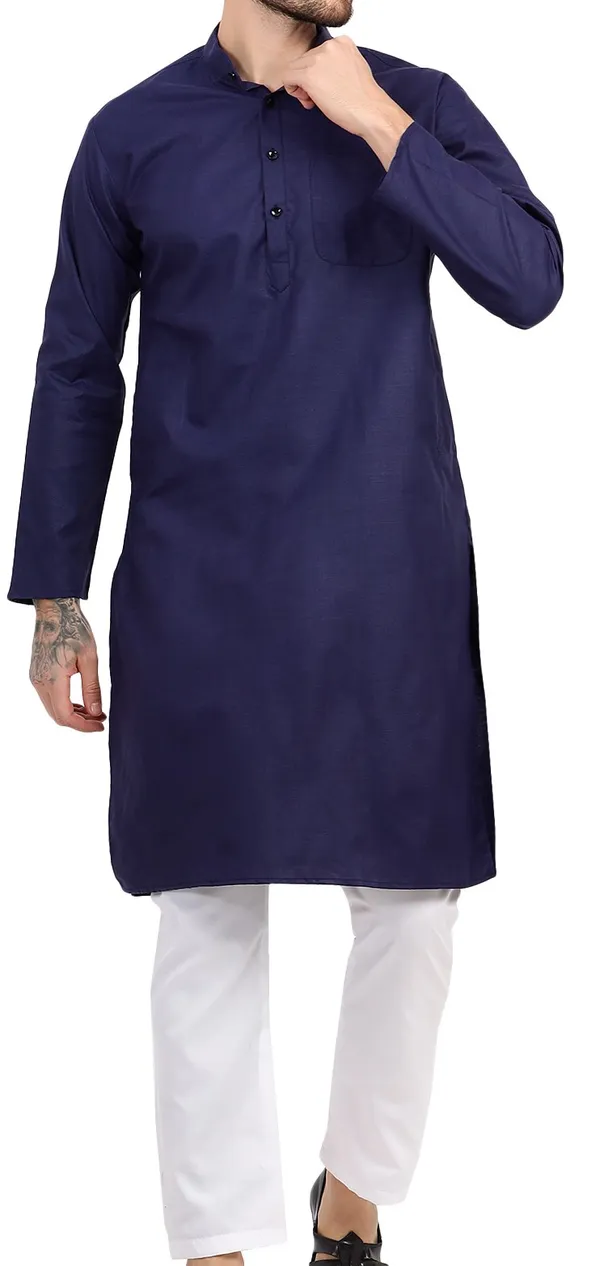 Navy_Blue_Solid_Straight_Kurta_for_Men