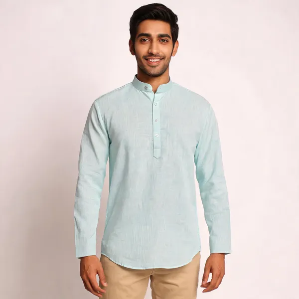 Mint_Green_Linen_Cotton_Regular_Fit_Casual_Shirt_For_Men