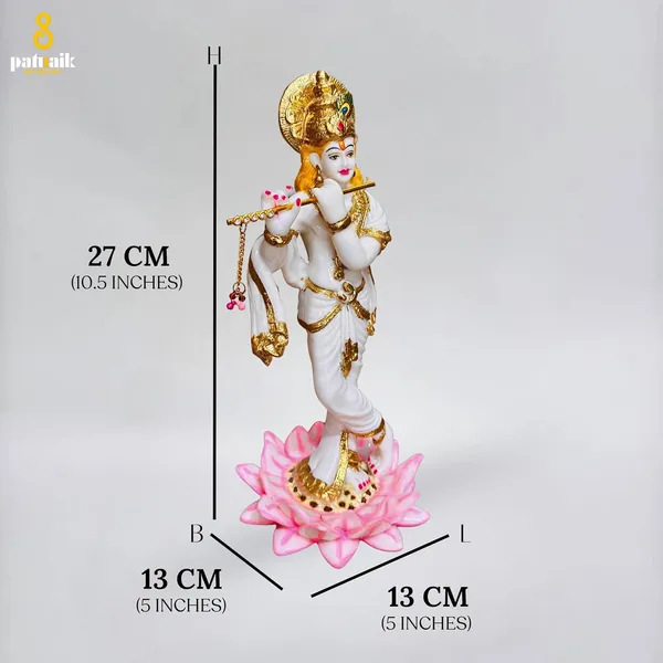 Lord_Krishna_Idol_Marble_Statue_Handmade_Gold_Work_By_Skilled_Artist_For_Home_Decor_Pooja_Ghar_Gift_Multicolor_Big_12_Inch_Marble