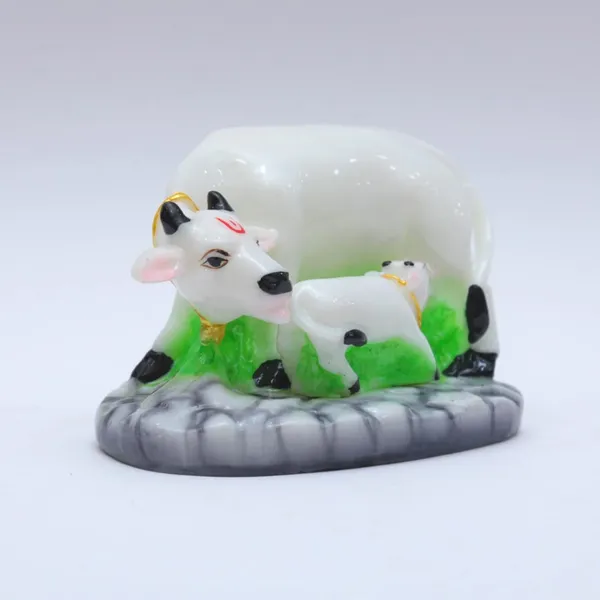 Hindu_Kamdhenu_Cow_And_Calf_Idol_Cultured_Marble_Stone_Handmade_Cow_And_Calf_Murti_For_House_Office_Shop_For_Spiritual_Vastu_Nandi_Pooja_5_Inch_Multicolor