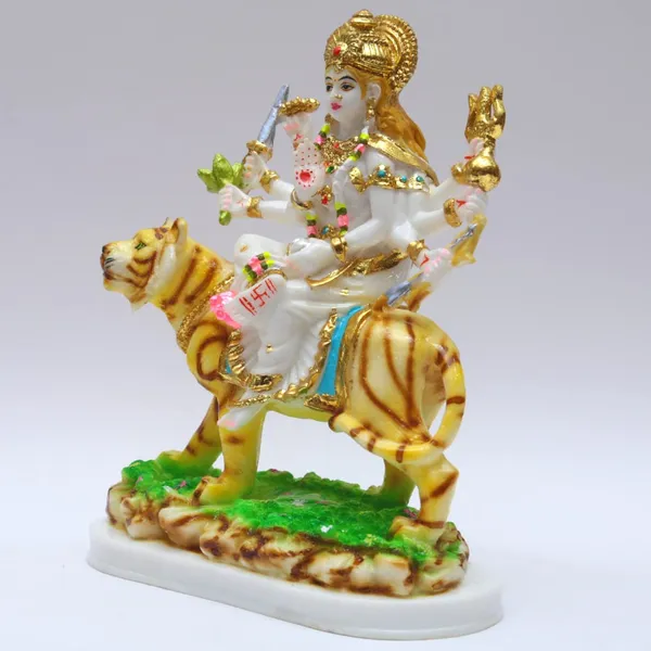 Gold_Plated_Durga_Maa_Idol_Sherawali_Mata_Devi_Goddess_Murti_Marble_For_Home_Temple_Pooja_Room_Office_Table_Decoration_Gift_Statue_9_Inch