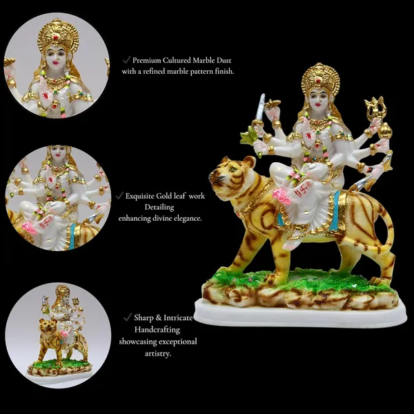 Gold_Plated_Durga_Maa_Idol_Sherawali_Mata_Devi_Goddess_Murti_Marble_For_Home_Temple_Pooja_Room_Office_Table_Decoration_Gift_Statue_9_Inch