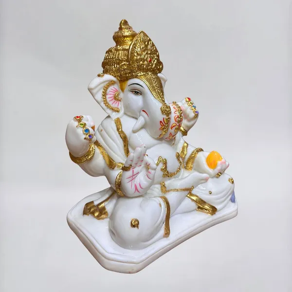 Gold_Plated_Dagdusheth_Ganesh_Murti_Marble_For_Home_Decor_Ganesha_Dagduseth_Statue_Idol_Entrance_Pooja_Room_Temple_Office_Gift_Cultured_Marble_8_5_Inch